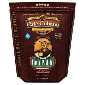 Cafe Don Pablo Don Pablo Gourmet Coffee - Cafe Cubano - Dark Roast - Whole Bean Coffee - 100% Arabica Beans - Low Acidity and Non-GMO - 2lb bag