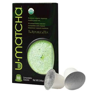 The Republic of Tea Organic U?Matcha Green Tea Latte Capsule -Compatible Recyclable Pods (10 count)