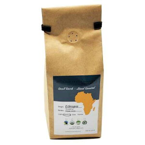 SPLIT OAK COFFEE ROASTERS Ethiopian Coffee Roasted Whole Beans 12oz Fairtrade Coffee Rich and Bold Strawberry Orange and Cocoa Finish. Ethiopia Medium Hand Roast Fresh Taste and Aroma. (Single)