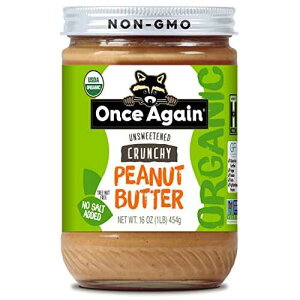 ?? ??? ??? ??? ?? ??, 453g - ??, ??? - USDA ???, ??? ?? ??, ??, ?? - ??? Once Again Organic Crunchy Peanut Butter No Sugar Added - Single Ingredient, Unsalted, Natural Peanut B