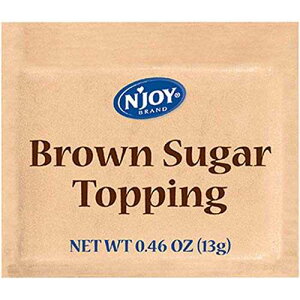 N'Joy Brown Sugar Topping for Oatmeal | (Pack of 125) | Single Serve Portion | Bulk Size