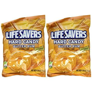LifeSavers Candy�A�ʕ�A�o�^�[���� - 6.25 oz (2 �p�b�N) Life Savers LifeSavers Candy, Individually Wrapped, Butter Rum - 6.25 oz (2 pack)