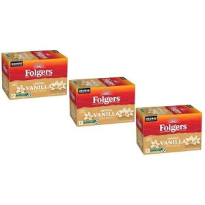 Folgers�A�O�����Z���N�V�����AK�J�b�v�V���O���T�[�u�R�[�q�[�A12�A3.38�I���X�{�b�N�X(3�p�b�N) (�o�j���r�X�R�b�e�B) Folgers, Gourmet Selections, K-Cup Single Serve Coffee, 12 Count, 3.38oz Box(Pack of 3) (Va
