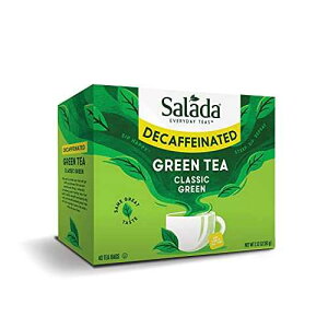 Salada Green Tea Decaffeinated with 40 Individually Wrapped Tea Bags Contains Caffeine Brew Hot Flavored Rich in Antioxidants Zero Calories