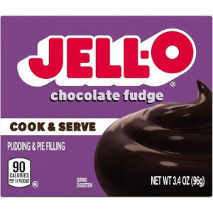 JELLO �`���R���[�g �t�@�b�W �N�b�N&�T�[�u �v�f�B���O �~�b�N�X (3.4�I���X �{�b�N�X�A6�p�b�N) Jell-O JELLO Chocolate Fudge Cook & Serve Pudding Mix (3.4oz Box, Pack of 6)