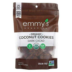 EMMYS �I�[�K�j�b�N �_�[�N�J�J�I �}�J�����A6 �I���X EMMYS Organic Dark Cacao Macaroons, 6 OZ