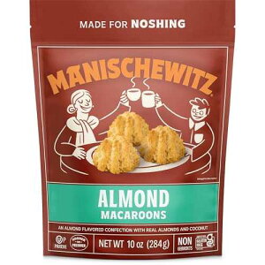 Manischewitz Almond Macaroons, 10 oz | Coconut Macaroons | Resealable Bag | Dairy Free | Gluten Free Coconut Cookie | Kosher for Passover