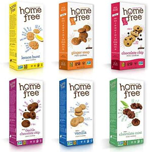 Homefree Treats ? Vegan Cookies Variety Pack ? Allergy Safe School Snacks ? Peanut Free, Gluten Free, Egg Free, Dairy Free ? Yummy Crunchy Cookie Assortment, Kosher Pareve (6 Count)