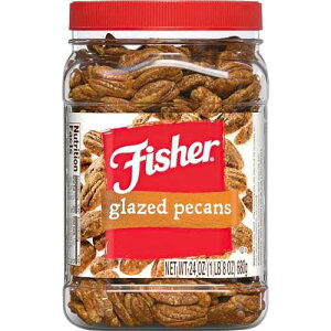Fisher Chef's Naturals Fisher Snack Glazed Pecans Candied, 24 oz (Pack of 1), Junior Mammoth Candied Pecans, Perfect for Gifting or Personal Enjoyment, Crunchy, and Irresistibly Sweet