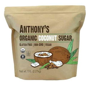 �A���\�j�[ �I�[�K�j�b�N �R�R�i�b�c �V���K�[ 5�|���h�A���`�q�g�݊����A�O���e���t���[ Anthony's Anthonys Organic Coconut Sugar 5lbs, Non-GMO and Gluten Free