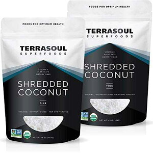 Terrasoul Superfoods �I�[�K�j�b�N �R�R�i�b�c �t���[�N�A2 �|���h (2 �p�b�N) - �ׂ������� | �}�J�����J�b�g�c Terrasoul Superfoods Organic Coconut Flakes, 2 Lbs (2 Pack) - Finely Shredded | Macaroon Cut�c