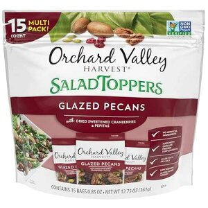 ??? ?? ???? ??? ?? ????? ?? ???? ? ???, 24g ?? (15?), ??? ??, ?GMO, ?? ?? ?? Orchard Valley Harvest Glazed Pecans Salad Toppers, 0.85 Ounce Bags (Pack of 15), with Cran