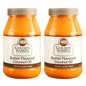 �S�[���f�� �o���� �o�^�[�����R�R�i�b�c�I�C�� (32 �I���X) 2 �p�b�N Golden Barrel Butter Flavored Coconut Oil (32 oz.) 2 Pack