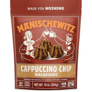 Manischewitz Cappucino Chip Macaroons, 10 oz | Coconut Macaroons | Resealable Bag | Dairy Free | Gluten Free Coconut Cookie | Kosher for Passover