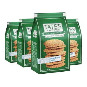 �e�C�g�Y �x�C�N �V���b�v �R�R�i�b�c �N���X�v �N�b�L�[�A4 �` 7 �I���X �o�b�O Tate's Bake Shop Coconut Crisp Cookies, 4 - 7 oz Bags