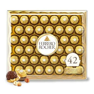 �m�� Ferrero Rocher, Premium Milk Chocolate Hazelnut, Individually Wrapped, Chocolate Gift Box, 42 Count, 18.5 oz