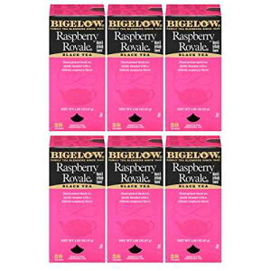 Bigelow Tea Bigelow Raspberry Royale Tea Bags 28-Count Boxes (Pack of 6) Black Tea Bags All Natural Gluten Free Rich in Antioxidants