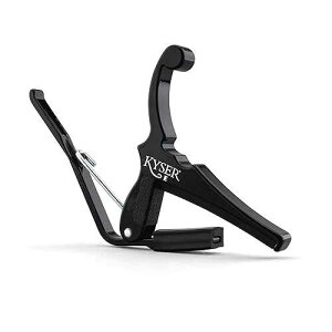 Kyser Musical Products Quick-Change Capo, KGEBA, Black - For Electric Guitars, Made in USA, Quality, Strong, Lightweight, Quick & Easy Key Changes, Innovative, Perfect Fit for Electrics