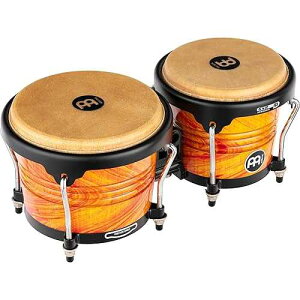 Meinl Percussion FWB190AF Free Ride Series Wood Bongos, Amber Flame Finish