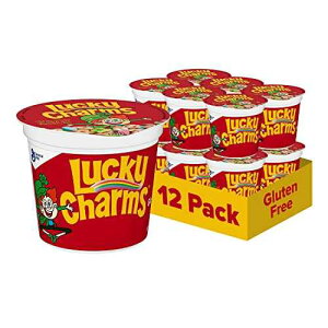 ?? ?? ??? ?? ??? (???? ??), 48 ?? ?? ?? ??? ? (12?) Lucky Charms with Marshmallows Breakfast Cereal Cup, Gluten Free, Single Serve Cereal, 1.7 oz (Pack of 12)