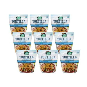 Fresh Gourmet Lightly Salted Tortilla Strips 3.5 Ounce, Pack of 9 Low Carb Crunchy Snack and Salad Topper