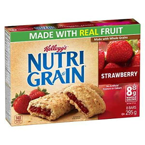 Kellogg's Nutri-Grain�A�X�g���x���[�V���A���o�[�A295g/10.4�I���X�A8ct�A(�J�i�_����A��} Kellogg's Nutri-Grain, Strawberry Cereal Bars, 295g/10.4oz., 8ct, (Imported from Canada}