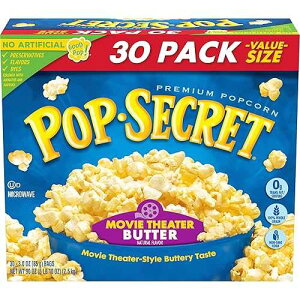 �m�� Pop Secret Microwave Popcorn, Movie Theater Butter Flavor, 3 Oz Sharing Bags, 30 Ct