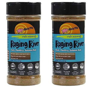 Dizzy Pig Barbecue Company Raging River Salmon Seasoning (8oz Shaker, Two Pack)