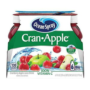 Ocean Spray Cran-Apple Cranberry Apple Juice Drinks, 10 Fl Oz Bottles, 6 Count (Pack of 1)