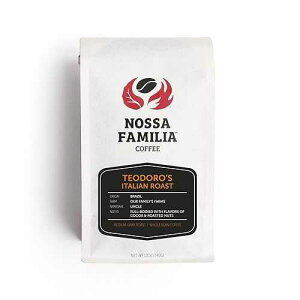 Nossa Familia Italian Roast Medium-Dark Roast Coffee Beans- Fair Trade Ground Coffee- Medium Roast with Low Bitterness- Roasted Whole Coffee Beans- Sourced from Small Peruvian Farms- Teodoro's 12oz