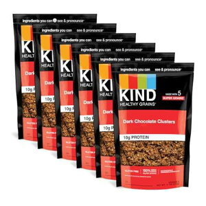 ??? ?? ??? ????, ?? ??? ????, ??? ??, ??? 10g, 311.8g (6? ?) KIND Healthy Grains Granola, Dark Chocolate Clusters, Healthy Snacks, Gluten Free, 100% Whole Grains, 10g Protein, 11oz