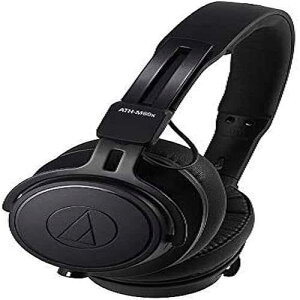 Audio-Technica ATH-M60X On-Ear Closed-Back Dynamic Professional Studio Monitor Headphones Black