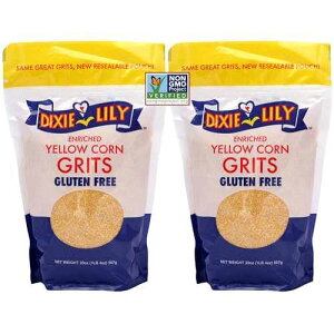 ?? ??? ?? ??? ?? - 2? ? - ?? ??? ? ??, ?? ?? - 2 x 567g ? Dixie Lily Yellow Corn Grits - Quick-Cooking, Gluten-Free, Non-GMO, Low Fat & Sodium, Essential Vitamins & Minerals, Classic