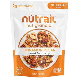 NuTrail Nut Granola Cereal, Cinnamon Pecan, No Sugar Added, Gluten Free, Grain Free, Keto, Low Carb, Healthy Breakfast 8 oz. 1 Count