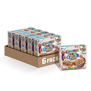 Lucky Charms Cinnamon Toast Crunch Breakfast Cereal Treat Bars, Snack Bars, 8 ct (Pack of 6)