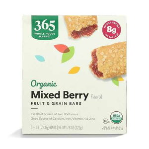 365 by Whole Foods Market�A�I�[�K�j�b�N �~�b�N�X�x���[ �V���A�� �o�[ 6 �J�E���g�A7.8 �I���X 365 by Whole Foods Market, Organic Mixed Berry Cereal Bar 6 Count, 7.8 Ounce