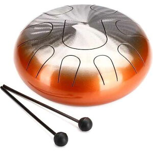 Pearl Awakening Series 9-Note Tongue Drum in C Lydian Mode - Orange Burst