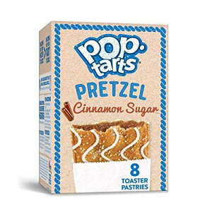 Pop-Tarts Pretzel Toaster Pastries, Breakfast Foods, Baked in the USA, Cinnamon Sugar Drizzle, 13.5oz Box (8 Toaster Pastries)