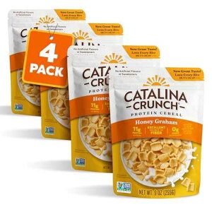 Catalina Crunch Protein Cereal - Breakfast Cereal with 10g of Protein, No Added Sugar - Gluten Free - Honey Nut with Almonds - 8 oz. Bag (Pack of 1)