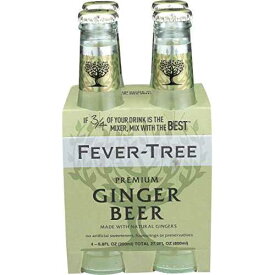フィーバーツリー プレミアム ジンジャー ビール、6.8 液量オンス 4 個 Fever-Tree Premium Ginger Beer, 6.8 Fl Oz 4 count