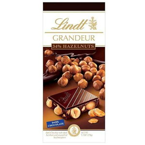 Lindt Grandeur �_�[�N�`���R���[�g�o�[�A�w�[�[���i�b�c�A5.3 �I���X Lindt Grandeur Dark Chocolate Bar, Hazelnut, 5.3-Ounce