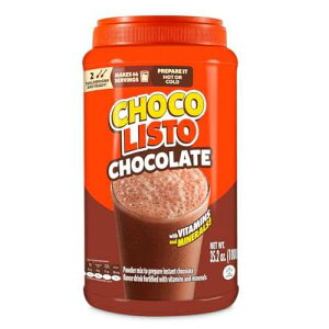 choco Listo Chocolisto Instant Chocolate Drink, Nutritious Beverage with Vitamins and Minerals, 35.2 oz, Pack of 1.