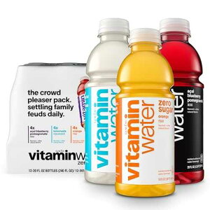 vitaminwater zero variety pack nutrient enhanced water w/ vitamins, 20 fl oz, 12 Pack