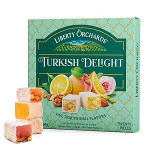 Liberty Orchards, Turkish Delight - �v���~�A�����݉����̂���O�����r�[�K���L�����f�B�[ 10 �I���X Liberty Orchards, Turkish Delight - Premium Chewy Gourmet Vegan Candy 10 Oz.