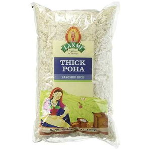 Laxmi �����ɐH�ׂ��镽���������|�n - 4�|���h Laxmi Ready-To-Eat Flattened Thick Poha - 4lbs