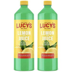 Lucy's Family Owned - 100% Lemon Juice 32oz. Bottle (2 PACK)