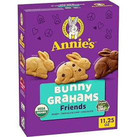 Annie's Homegrown Annie's Organic Friends Bunny Grahams, Chocolate Chip, Chocolate, and Honey Baked Graham Snacks, 11.25 oz