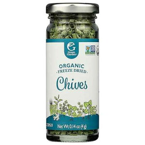 Green Garden Organic Freeze-Dried Chives - Freeze Dried Chives, Dried Chives, Substitute Chives Fresh, Chives Freeze Dried, Gluten Free, USDA Organic, Vegan - 0.14 Ounces