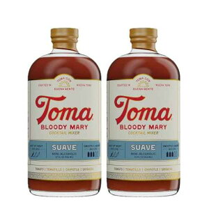 Toma Bloody Mary Mix, Premium Cocktail Mixers for Simple At-Home Hosting for Brunch and Events, All-Natural, Gluten Free, Vegan, No Added Preservatives, SUAVE 32oz (Mild), Pack of 2