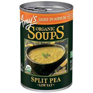Amy's Soup, Vegan Split Pea Soup, Light in Sodium, Gluten Free, Made With Organic Vegetables, Canned Soup, 14.1 OZ